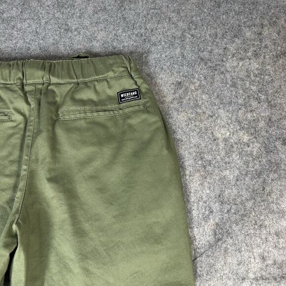 Wildfang The Essential Drawstring Pant Womens XS Green Stretch Tapered Leg - Picture 10 of 10